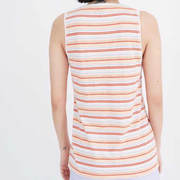 *SOLD!* NWT Madewell whisper cotton v neck striped top S - Picture 5 of 8
